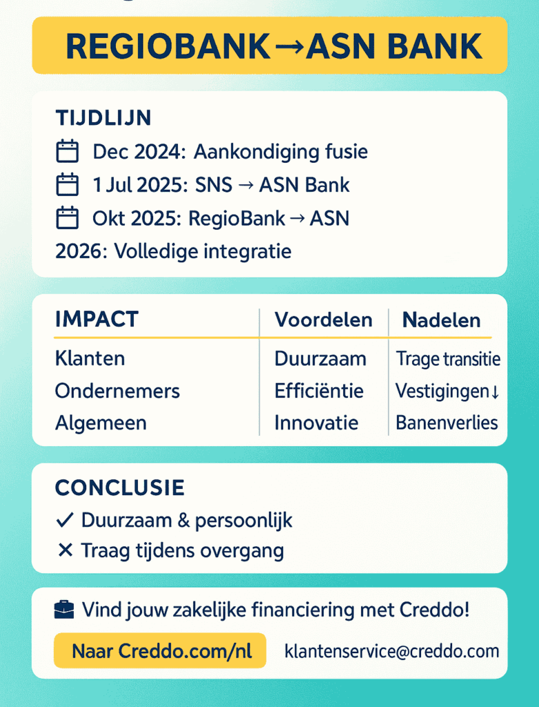 Regiobank overgekocht door ASN Bank