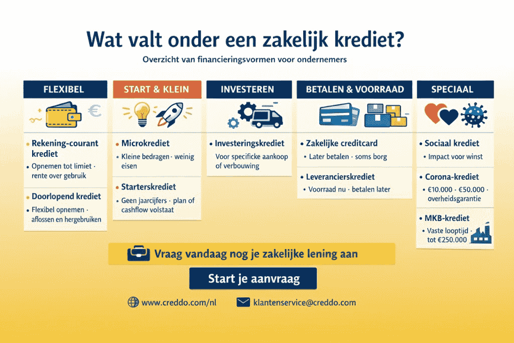 Zakelijk krediet overzicht