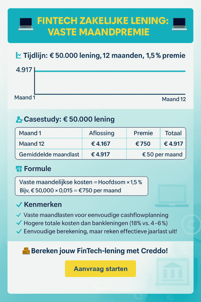 Fintech zakelijke lening kosten