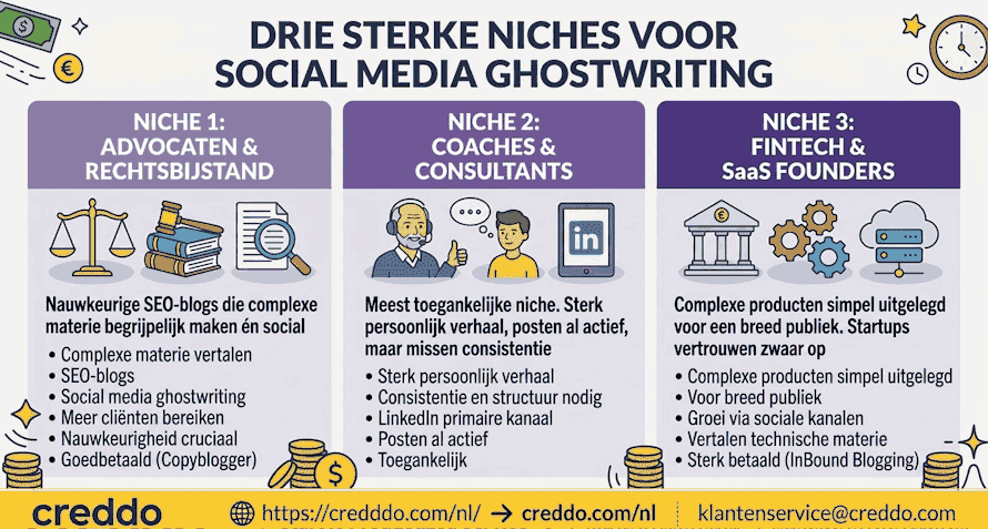 Beste niches voor social media ghostwriting