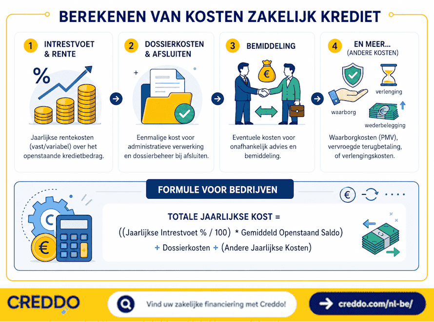 Zakelijk krediet kosten BE