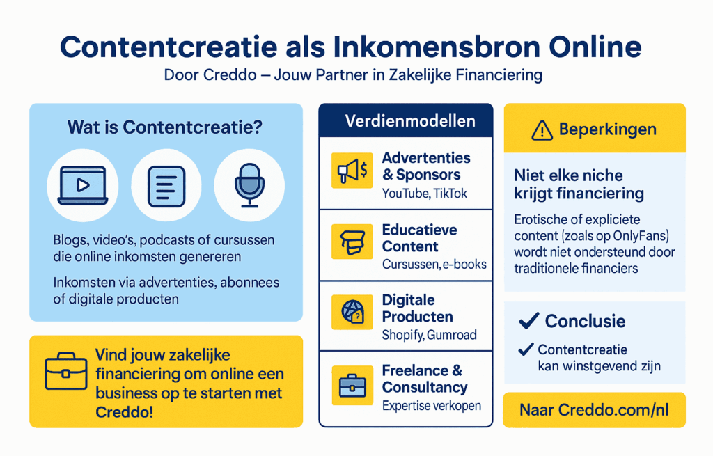 Online geld verdienen met contentcreatie uitgelegd door Creddo