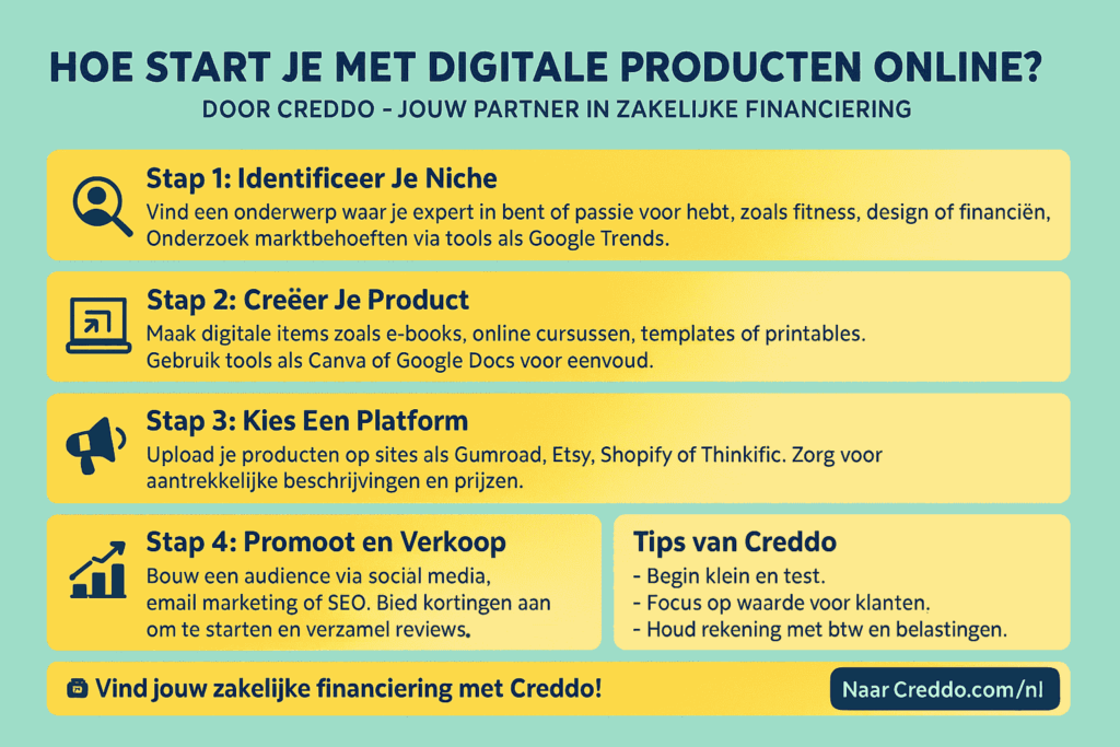 Online geld verdienen met digitale producten uitgelegd door Creddo