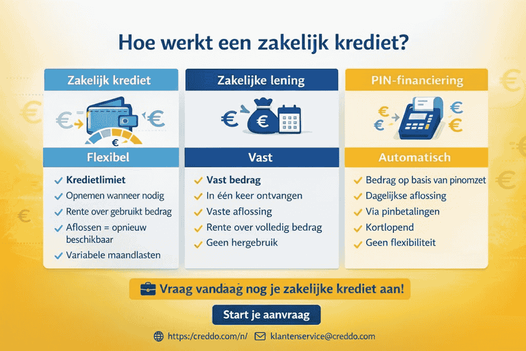 Zakelijk krediet werking