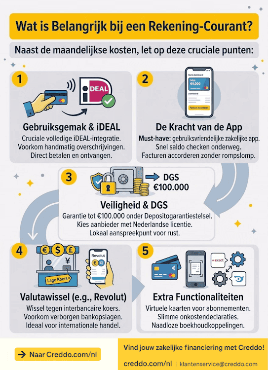 Wat is belangrijk bij een rekening courant