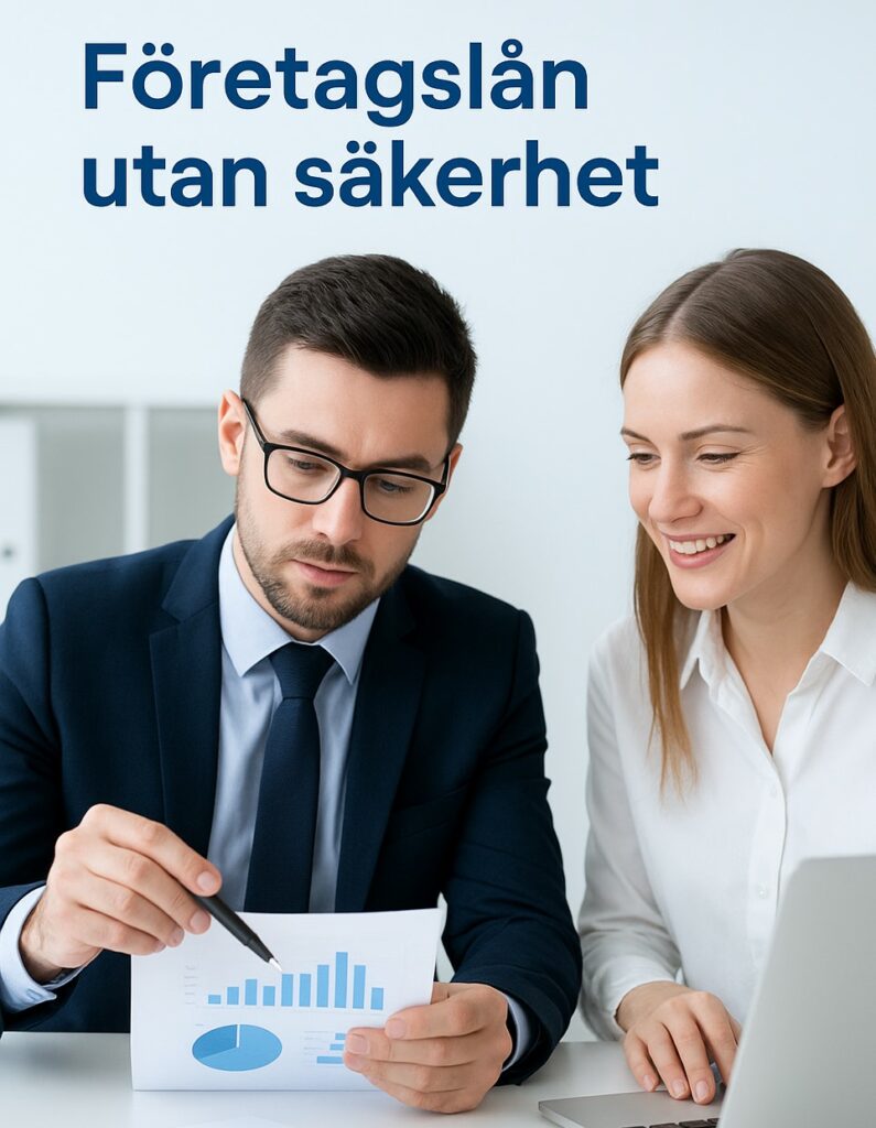 Pratar om olika lösningar bland annat  företagslån utan säkerhet