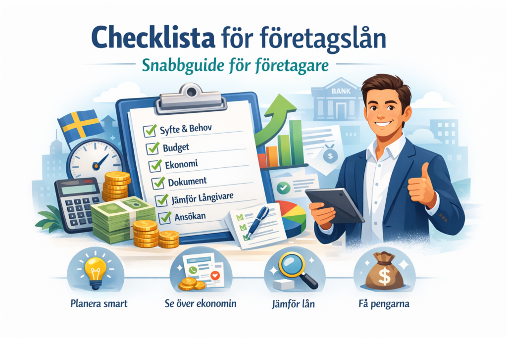 Checklista för företagslån - snabbguide för företagare
